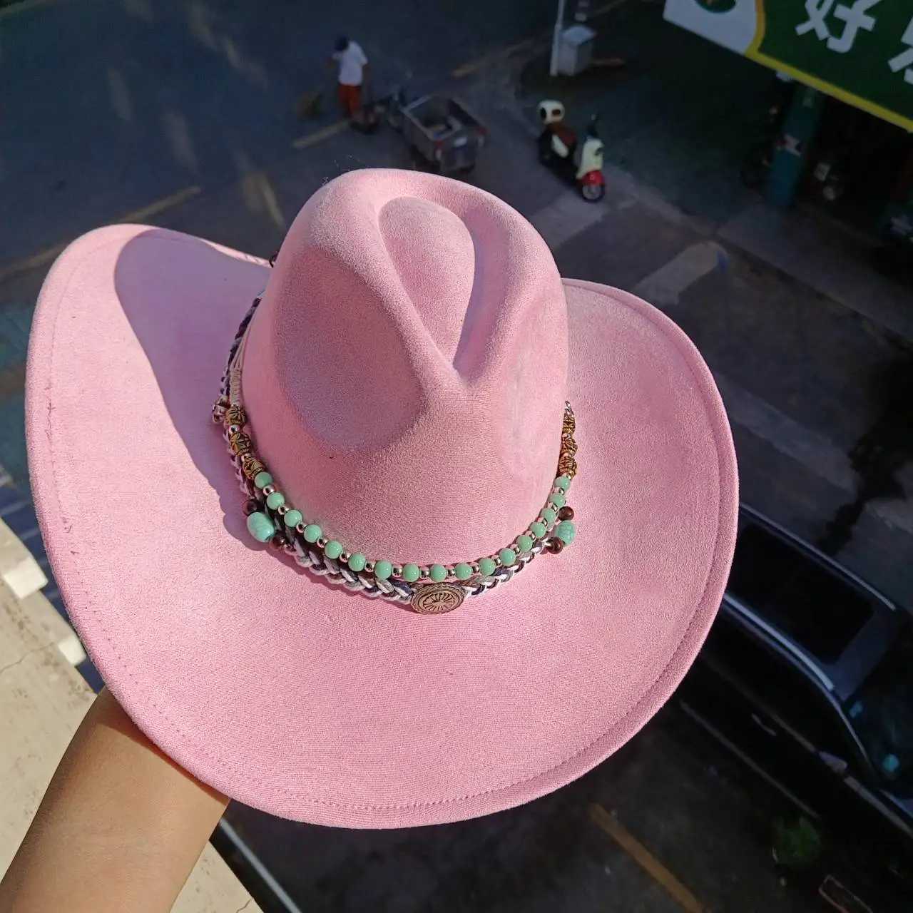 Suede Western Cowboy Hat Mens and Womens Retro Gentleman Cowboy Hat New Accordies Hombre Hat W241225