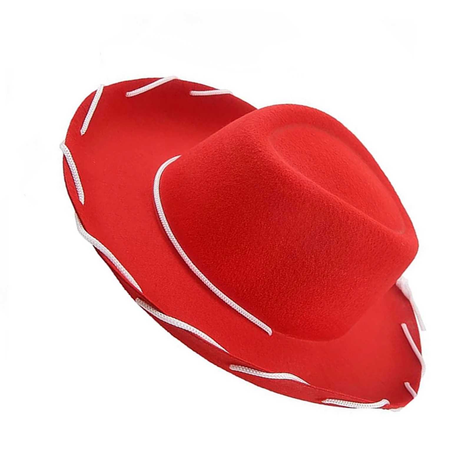 2024 New Fashion Adjustable Chin Str Cowboy Hat Western Womens Clothing Theme Party Hat W241225