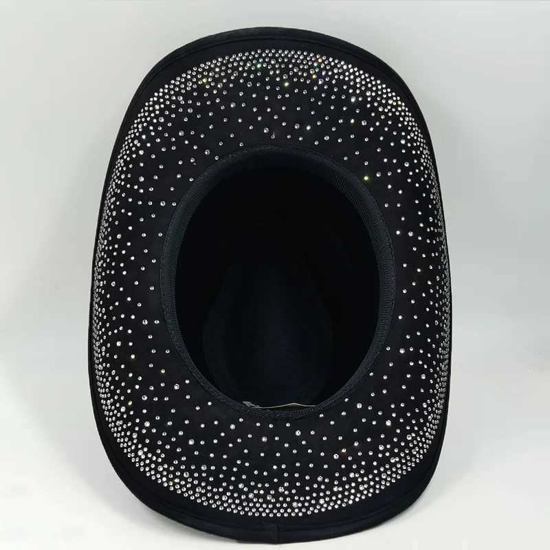 Studied Rhinestone Cowboy Hat Womens Canvas Cowboy Hat Neutral Black Cowboy Hat Party Hat W241225