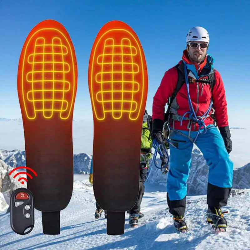 Winter Heating Insole USB Chargeable Intelligent Remote Control Heating Insole Outdoor Sports Skiing Cycing Warm Heating Insole 241226