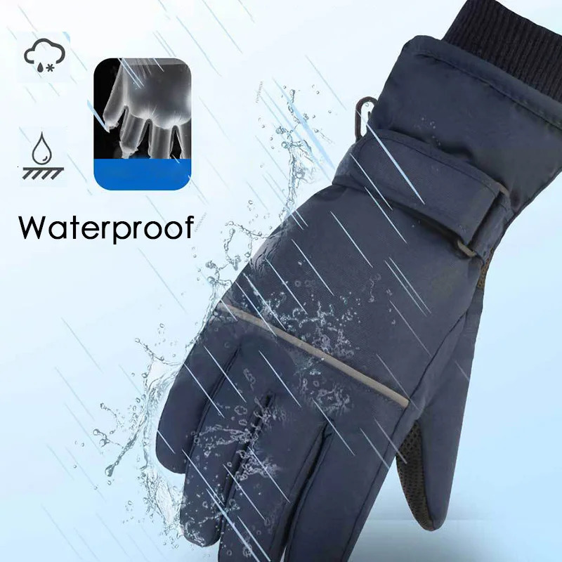 High Quality Kids Ski Gloves Winter Snowboard Snow Children Glove for Boys Girl Waterproof Thicken Mittens Keep Finger Warm 241225