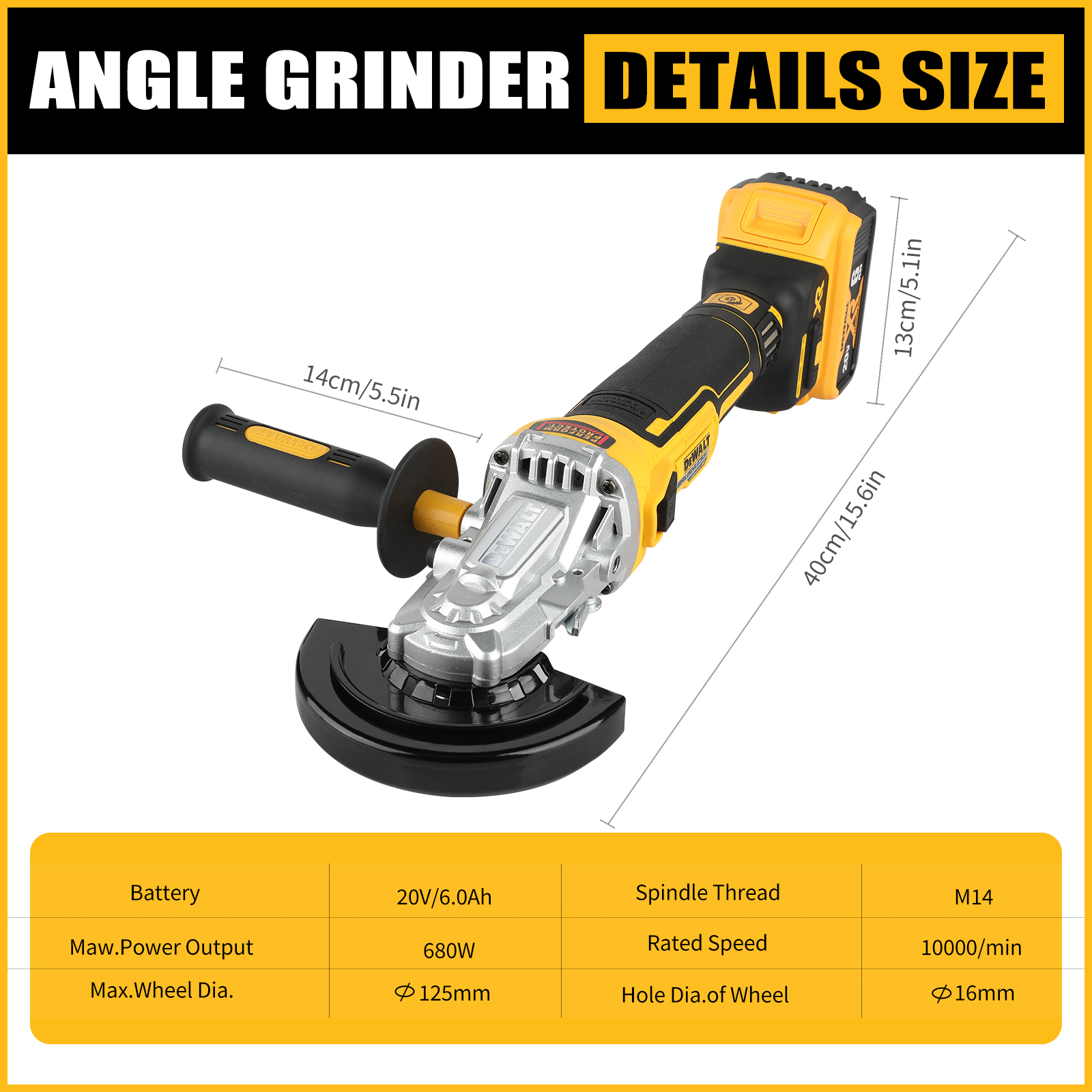 DeWalt DCG405FN 20V Max Brushless Flat Head Angle grinder (tool only)