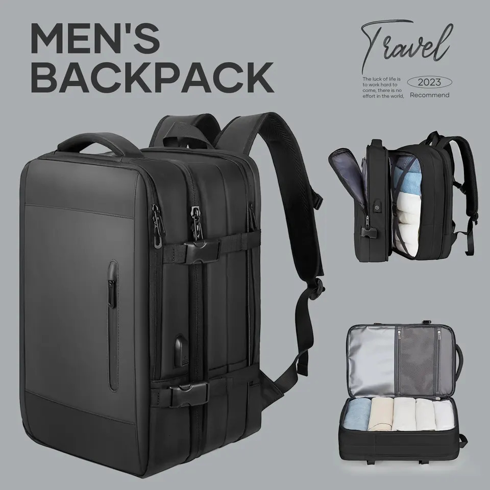 Likros Men Backpack Business Travel Backpack Carry on Waterproof Expandable Backpacks Large Capacity Weekend Traveler Laptop Bag 241225