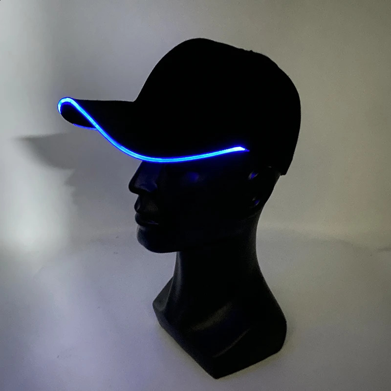 Trendy Light Up Glowing Baseball Hat LED Luminous Hip Hop Rap Cap DJ Dance NightClub Bar Party Props Neon Hiphop Hat Supplies 241226