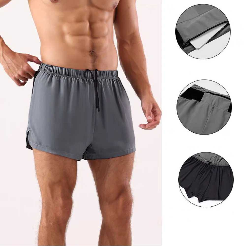 Mens Running Shorts Double Layer Short Pants Jogging Fitness Shorts With Pocket Summer Training Quick Dry Track Shorts MarathonXJ241226