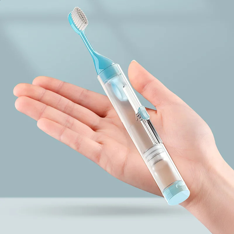 1PC Portable Folding Toothbrush Travel Toothbrush Set Creative Tooth Clean Tools Can Hold Toothpaste 241226