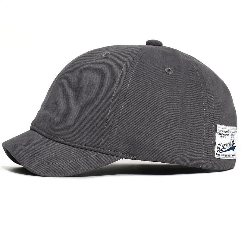 Short Brim Cotton Baseball Cap Men Women Casual Vintage Dad Hat Adjustable Trucker Style Low Profile Caps Nylon Fastener Tape 241226