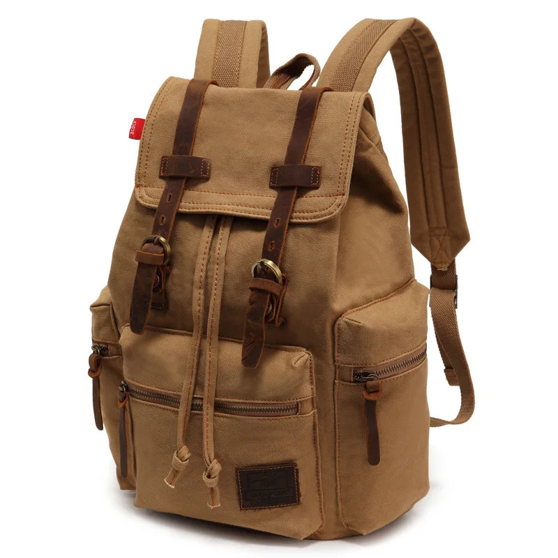 AUGUR 17 inch mens backpack vintage canvas backpack school bag mens travel bags large capacity travel laptop backpack bag 241225