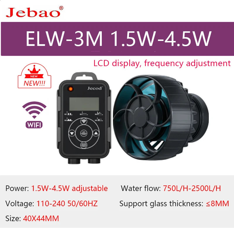 jebao fish tank mini wave pump ELW EOW WIFI coral aquarium intelligent surf pump oxygenation wave pump flow making pump 241225