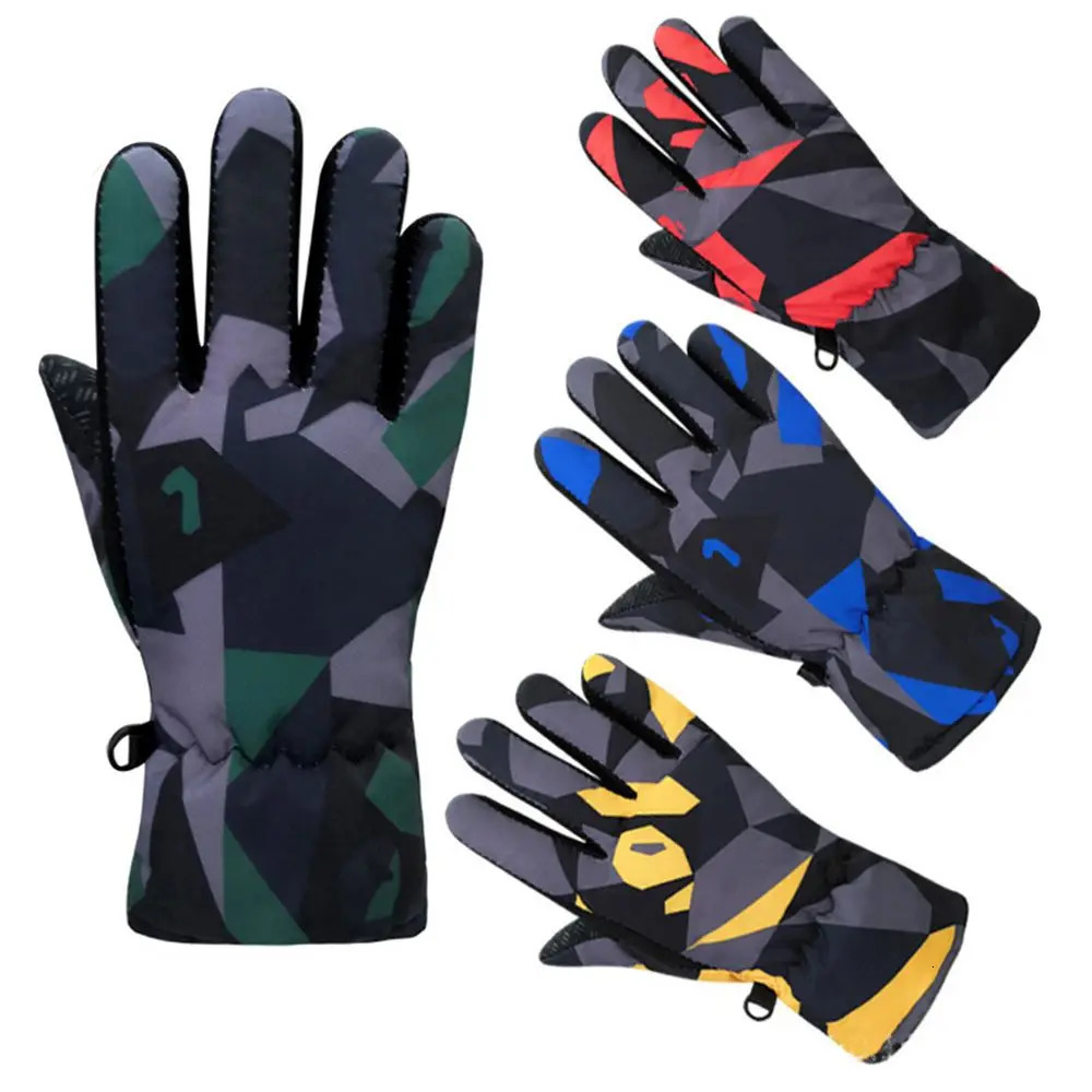 Children Kids Winter Snow Warm Gloves Boy Girls Ski Snowboard Windproof Waterproof Thicken Keep Longsleeved Mitten 241225