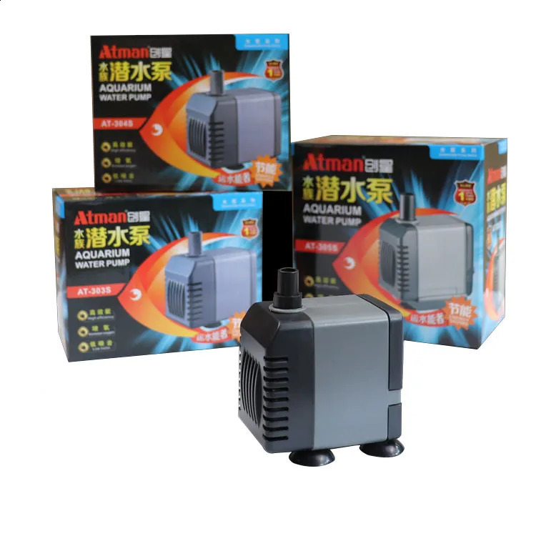 Atman AT 301 302 303 304 305 10/15/25/40/55W 600-3000L/H Ultra-Quiet Submersible Water Pump Filter Fish Pond Fountain Aquarium 241225