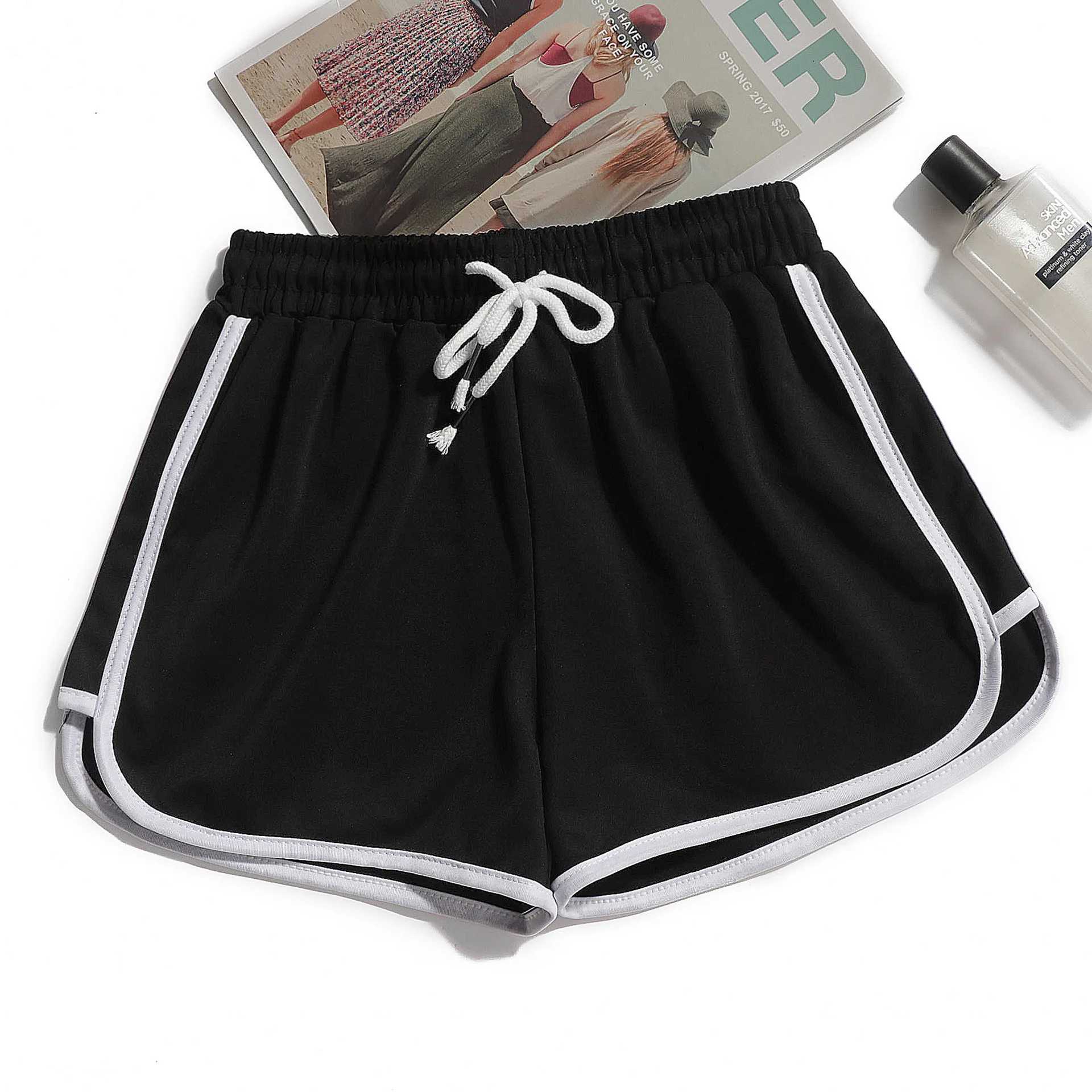 Casual Linen Shorts Women Gym Workout Shorts Cotton Short Pants High Waisted Black Ladies Short Femme Women Shorts Sport FemmeXJ241226
