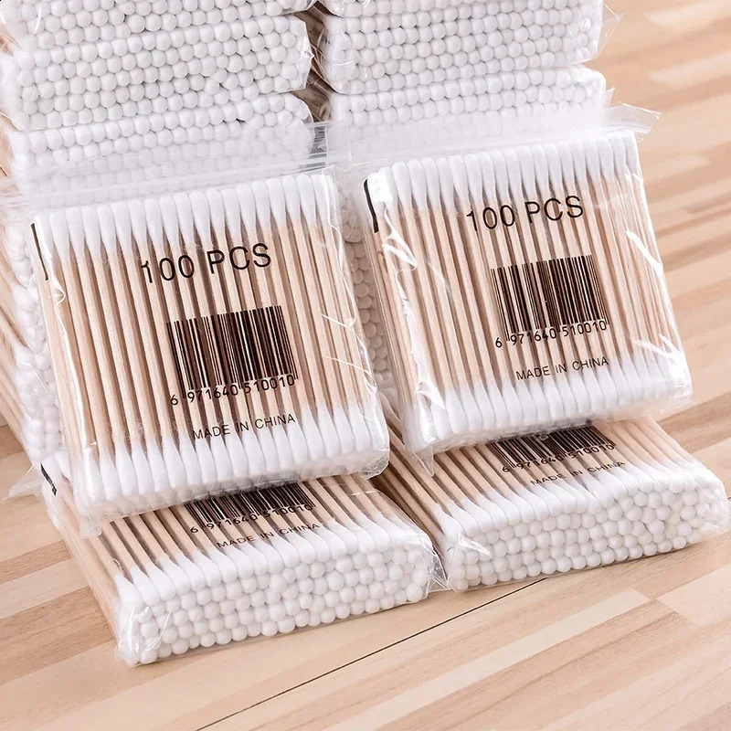 Heallor 500/1000PCS Disposable Make Up Cotton Swabs Double Head Micro Brushes Eyelash Extension Glues Removing Noses Ears Cleani 241226