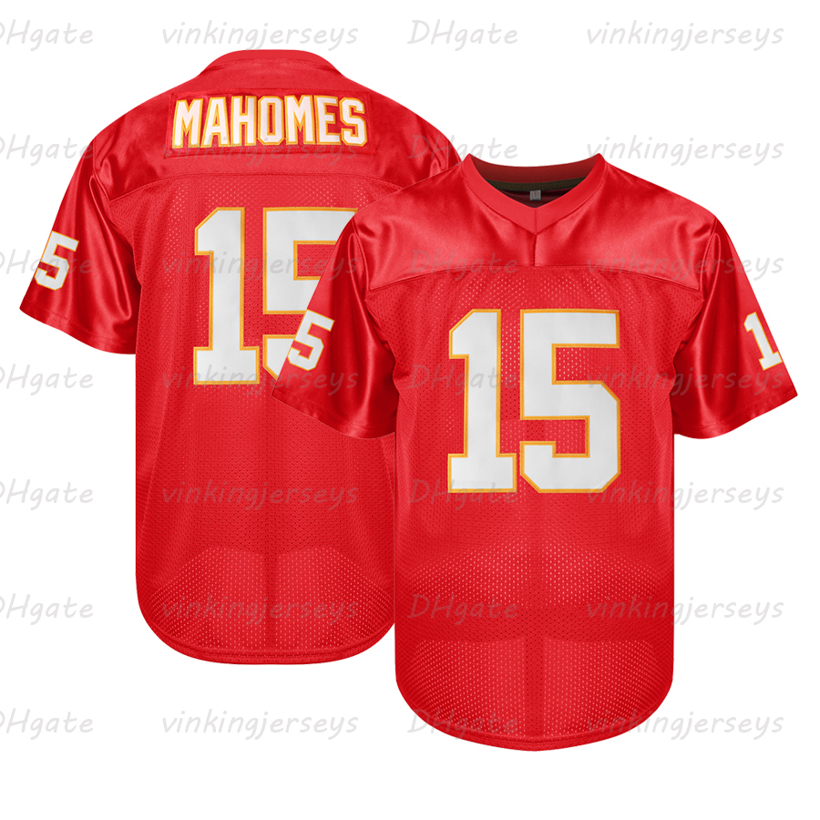 Mahomes 2024 Football Jerseys Embroidered retro jersey loose fit V-neck sports top