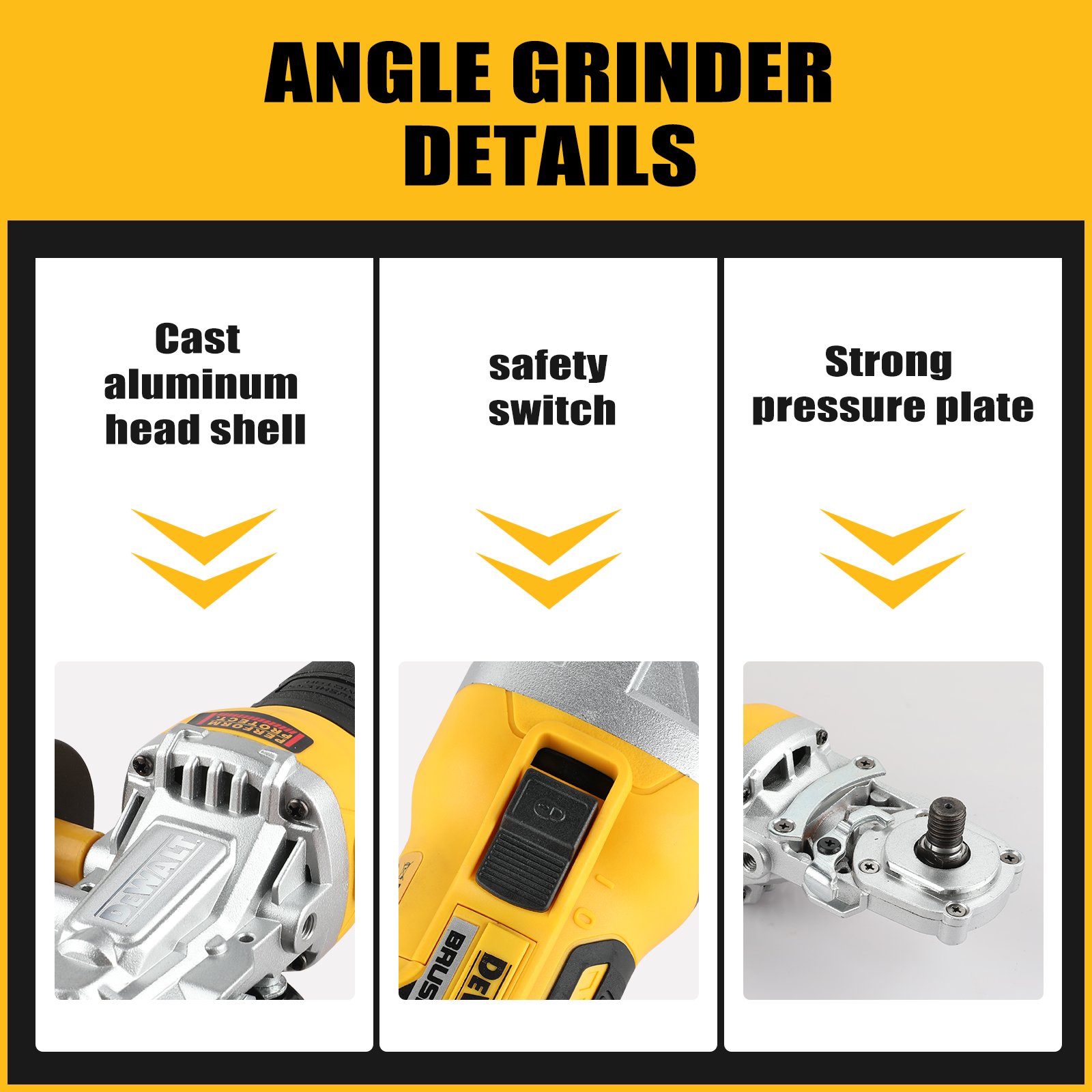 DeWalt DCG405FN 20V Max Brushless Flat Head Angle grinder (tool only)