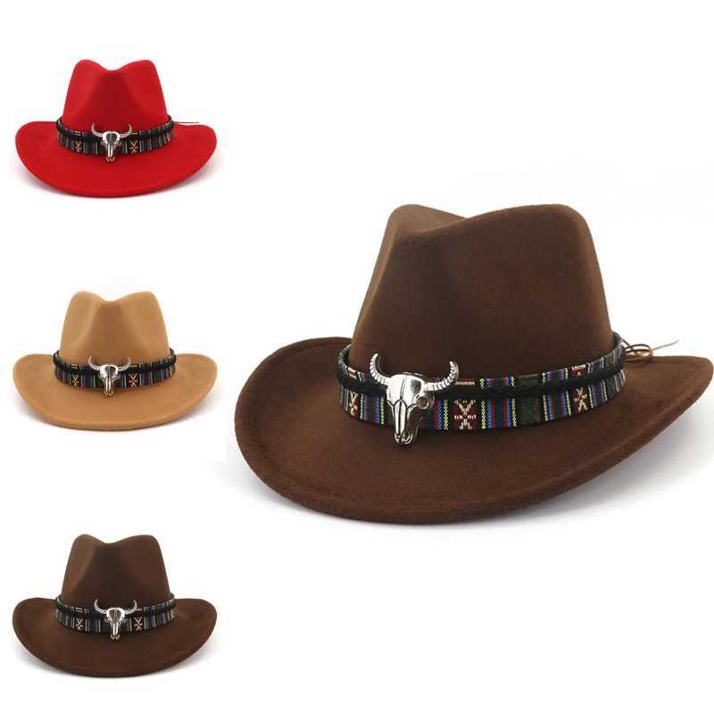Cowboy Hat Stetson Style Fedora Sun Western Riding Wide Brim C W241225