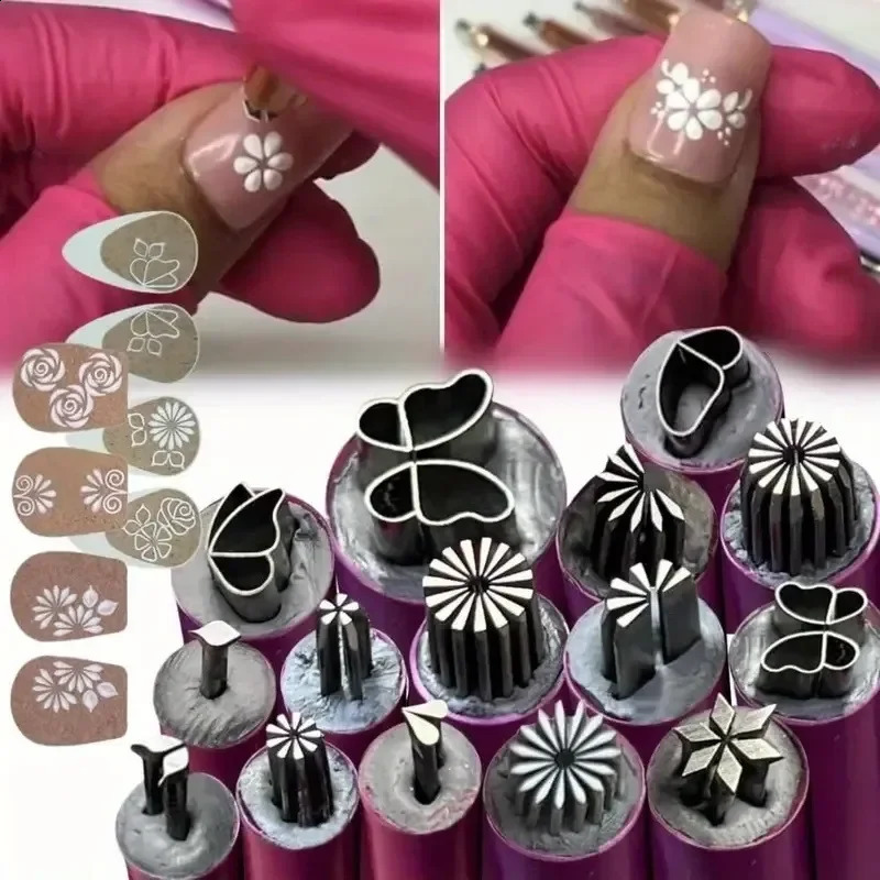 4/6/10pcs Nail Art Flowers Butterfly Stamp Pen Set for Nail Assorted Patterns DIY Art Stamping Tool for Women Beauty Accessories 241226
