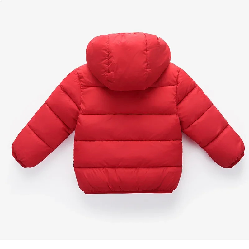 1pcs Boy Girl Coat Baby Winter Thick Down Jackets Kids Warm Plush Thicken Outerwear Clothes Fur Hooded Jacket Children Snowsuit 241225