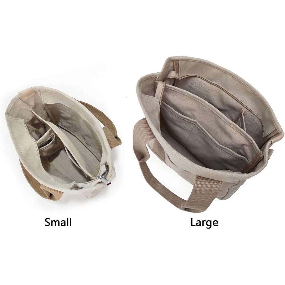Small with Zipper Tote for Women Canvas Crossbody Shoulder Satchel Hobo Messenger Bag 2024