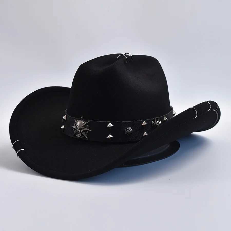 Retro Roll Brim Denim Hat for Men and Women Gentlemen La Jazz Denim Hat Role Playing Party Role Playing Dr Hat W241225