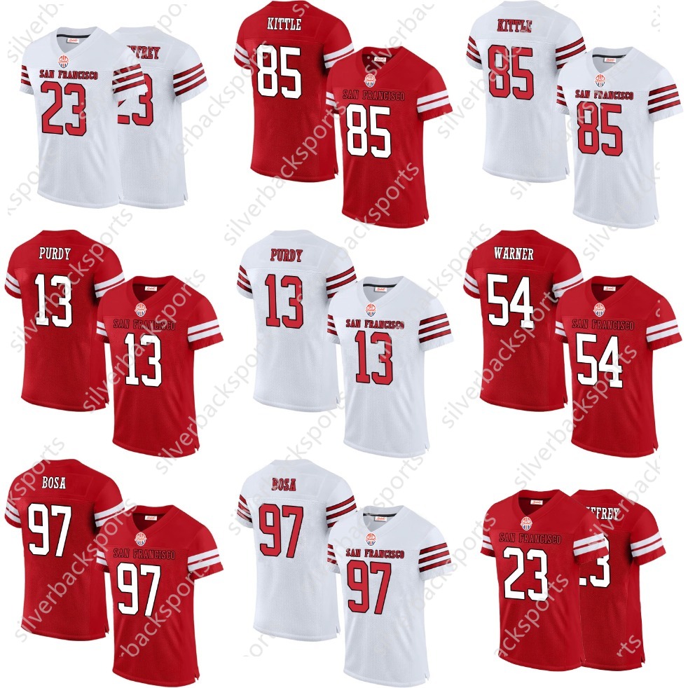 Mens/Youth ed 85 George 5 Trey 23 Christian 13 Brock 11 Brandon 10 Jimmy 99 Javon 17 Malik 33Tarvarius All Embroidery Football Jerseys This baseball u