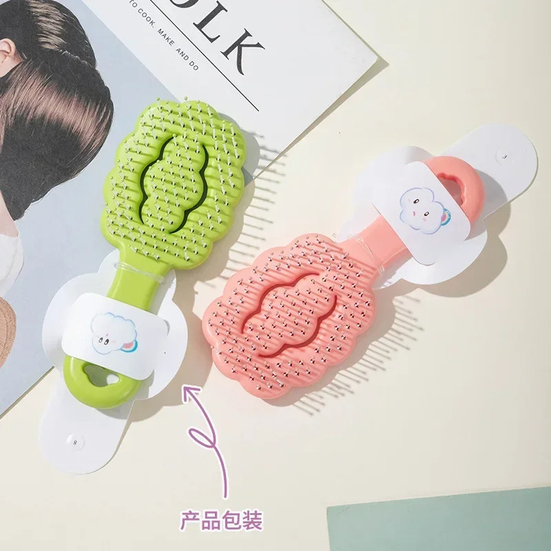 Cloudy Rib Comb for Women Girls Fluffy Hair Brush Salon Hairdressing Comb Head Massage Hair Comb Barber Hair Styling Hair Comb 241225