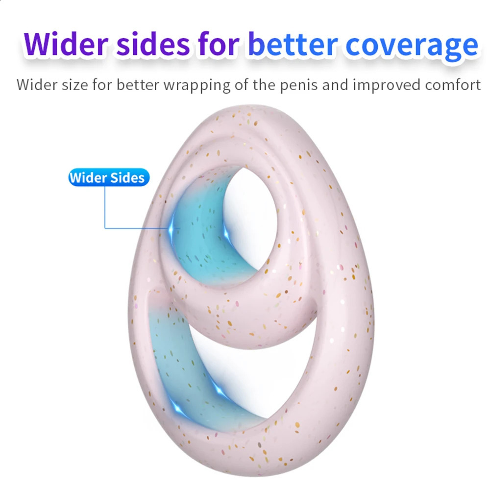 Penis Ring Silicone Semen Lock Delay Ejaculation High Elasticity Time Lasting Cock Sex Toys For Men Couples Adult 18 241226