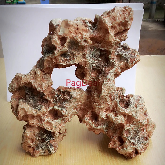 L24cm*W12*H24cm Aquarium Fish Tank Decoration Resin Rockery Landscape Rock Holes Hiding Cave Tree Aquatic Ornament Large 241225