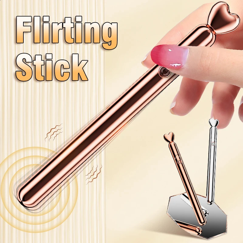 Metal Flirting Stick Vibrator For Couple Women Clitoris Stimulator Vibrating Plug Anal Sex Toy Beginners Anus Openner 241226