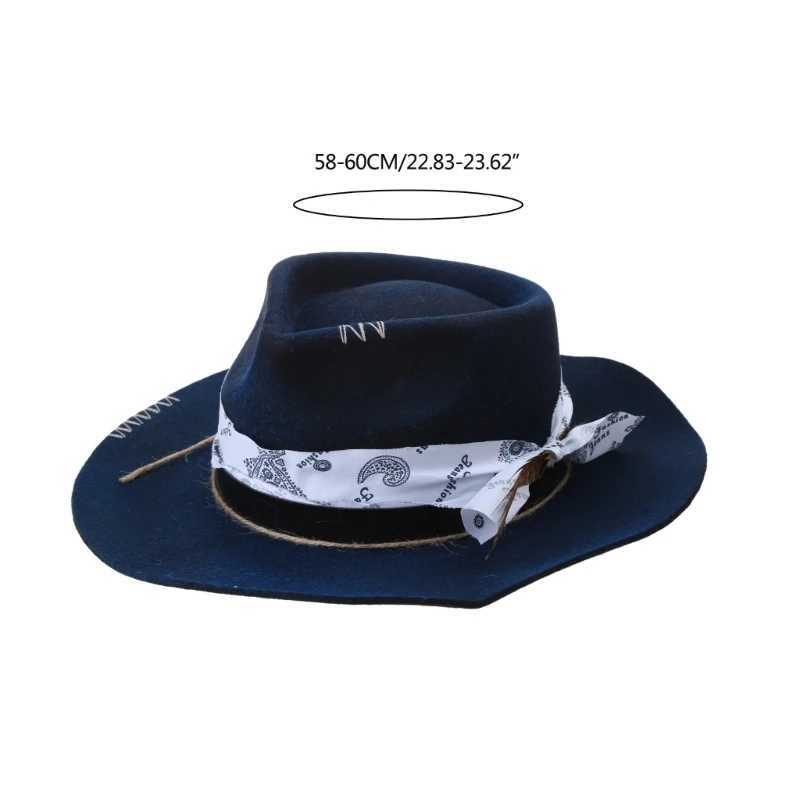 Distred ethnic wool hat with Distred Detail Tren and comfortable for both men and women W241225