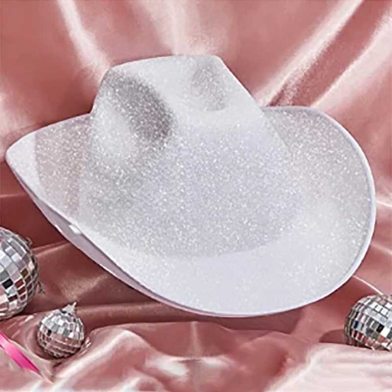 Sparkling Cowboy Hat Aurora Sparkling Wild Singles Party Disco Shining Cowboy Hat Actor Disco Hat W241225