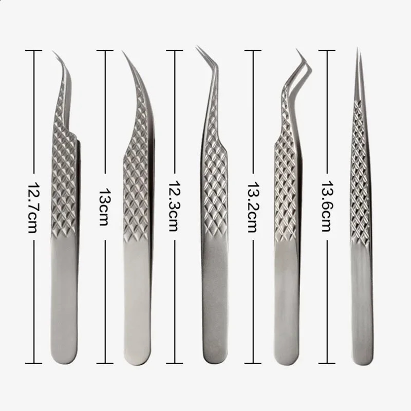 Alloy Tweezers For Eyelash Extension High Precision Anti-static Eyebrow Eyelashes Tweezers instrumentos de maquillaje 241223