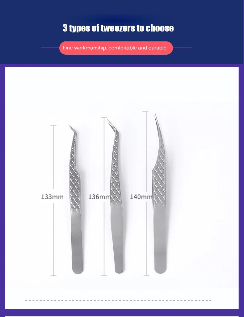 alloy tweezers for eyelash extenisons Makeup Professional Eyelash Tweezers 3D Volume eyelash tweezers wholesale 241223