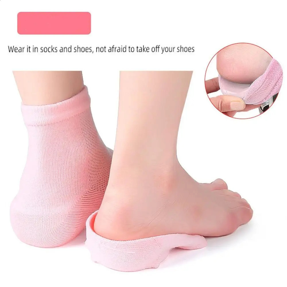Invisible Rizzsoles Height Max Socks Sports Thickened SEBS Heel Pads Anti-slip 2.5/3.5cm Half Height Increase Insoles Women Men 241226