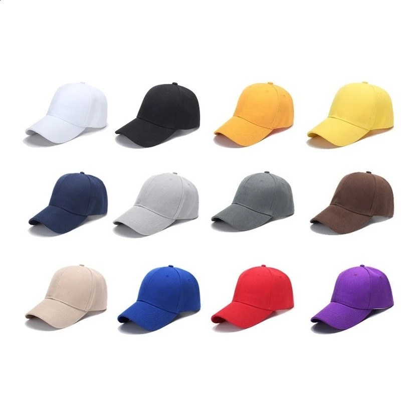 Men Women Multiple Colour Baseball Cap Peaked Cap Solid Color Adjustable Unisex Spring Summer Dad Hat Shade Sport Baseball Cap 241226