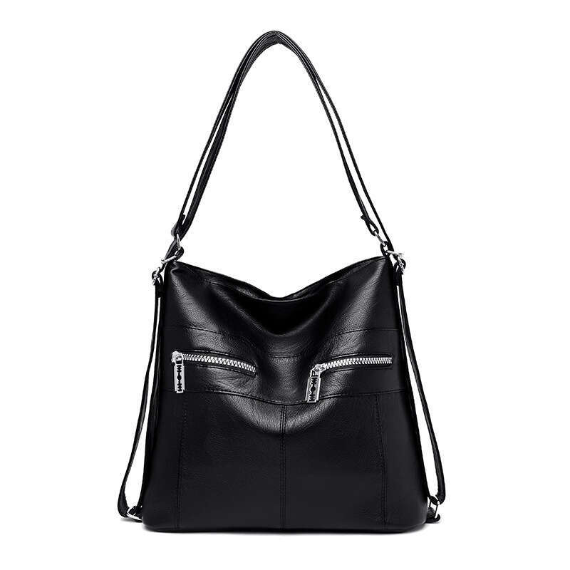 Tote single shoulder diagonal cross bags, large capacity casual travel backpacks, multi-purpose PU backpacks for women