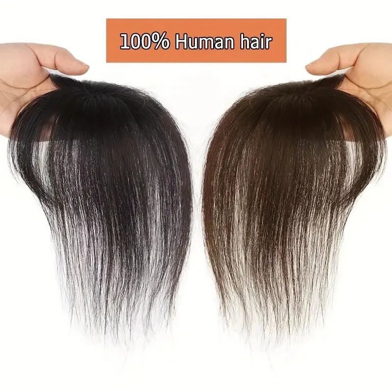 Handmade Crocheted Clip-In Hair Cover for Women Natural Straight Human Hair Thin And Breathable Comfortable to Wear Seamless 241225