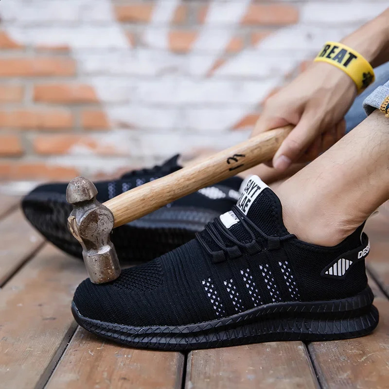 Safety Shoes Steel-Toed Safety Shoes For Men And Women In Summer Breathable Lightweight Smash-Proof And Puncture-Proof 241226