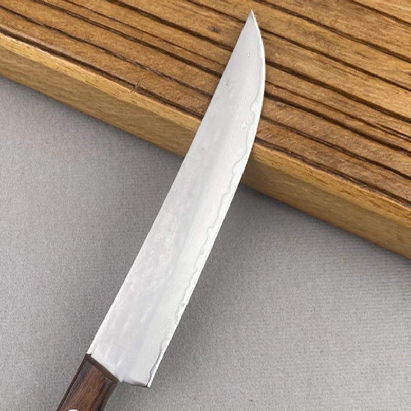 67th floor Damascus steel steak knife kitchen utility knife cutter Boning knife sushi barbecue cutting fishing knife 241225