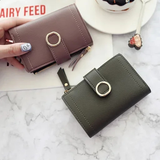 Fashion Trend Clutch Female Purse Money Clip Wallet Small Zipper Leather Purse Women Ladies Card Bag for Women 241224