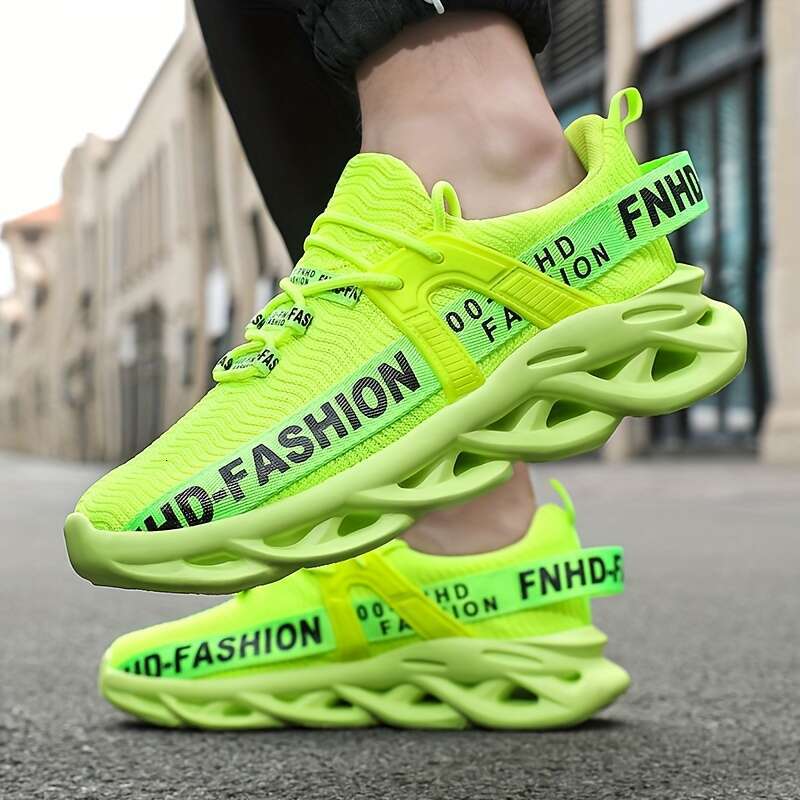 Proven Performance Road Runner Shock Absorbing, Non-Slip, Soft Breathable Sole, Blade Type Design Men's Outdoor Running and Workout - Ideal for A