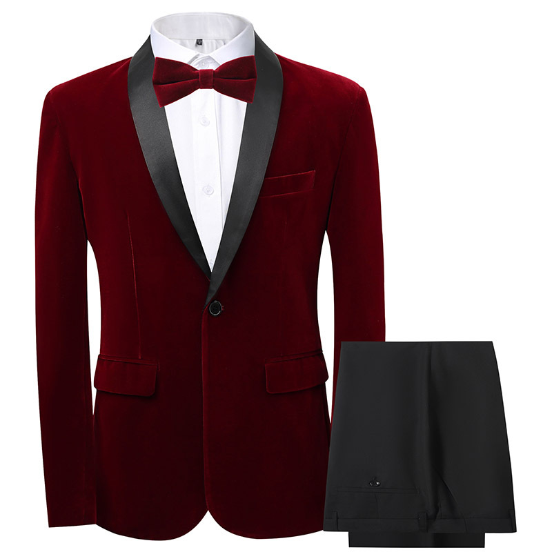 M1126Groom Suit Men's Three-piece Slim Korean Wedding Dress Business