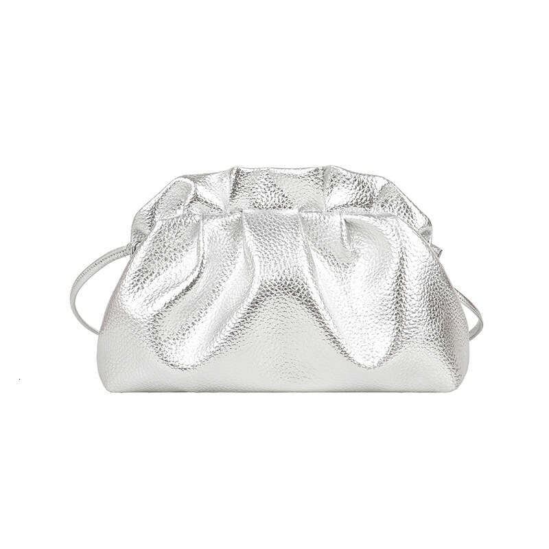 Underarm Cloud Small Bag, Women's Spring And Summer Diagonal Cross Fashionable Single Shoulder Soft Leather Wrinkled Dumpg Bag
