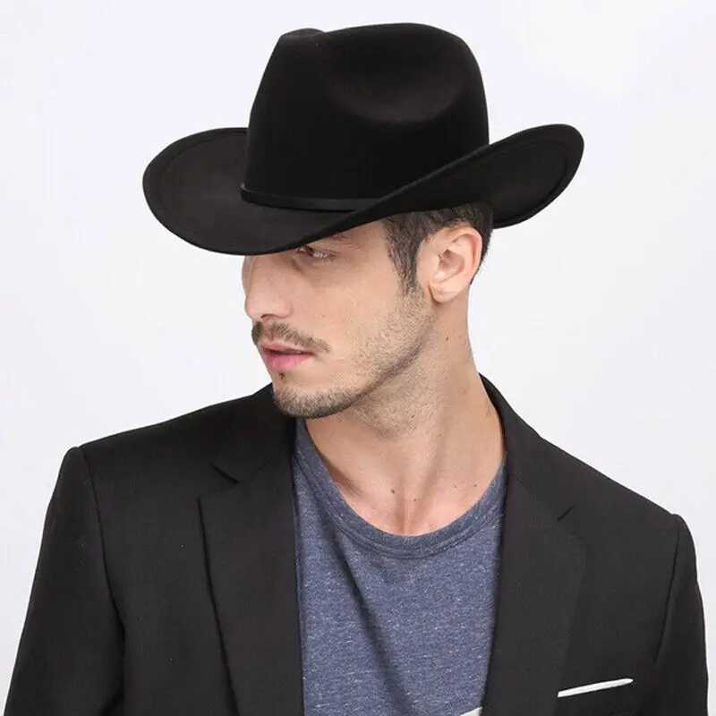 Cowboy Jazz Hat Fashion Fedoras Outdoor Mens and Womens Western Cowboy Hat with Belt Outdoor Casual Fashion Fedoras Jazz Hat W241225