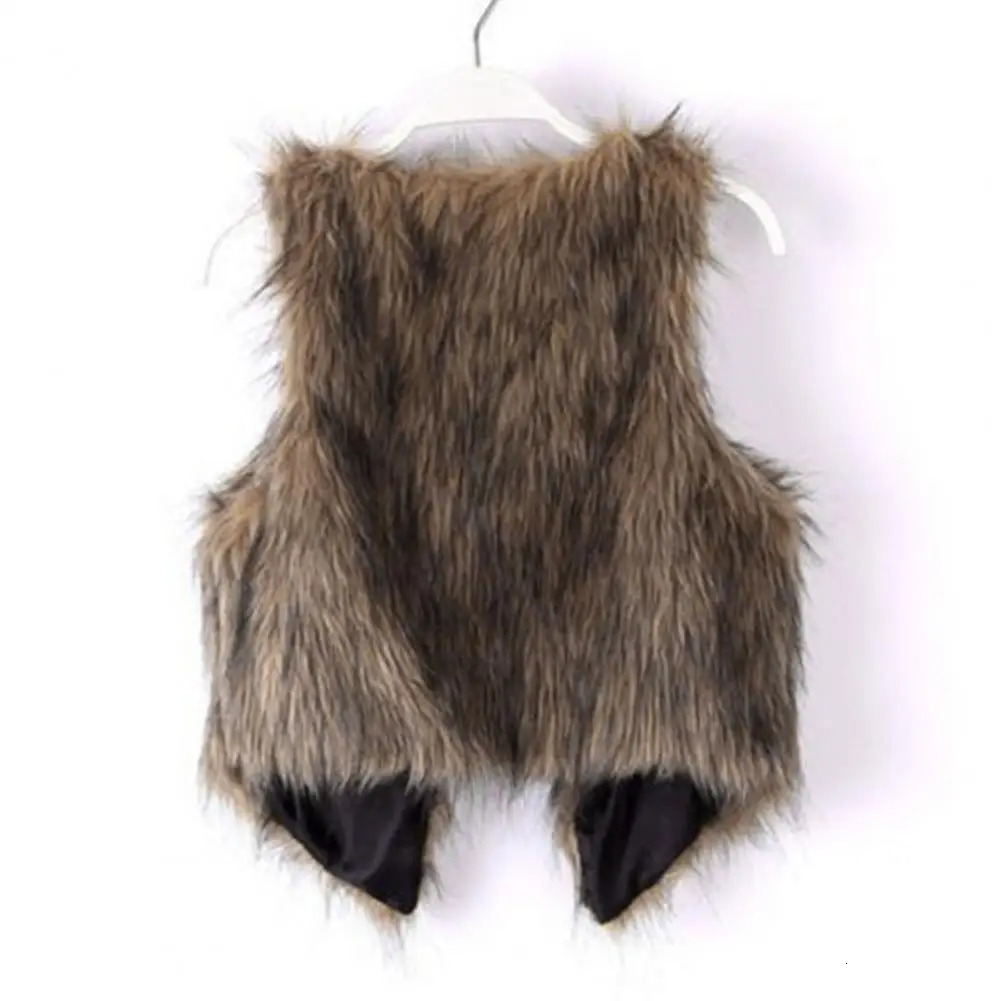 Female Faux Fur Womens Rabbit Knitted Raccoon Collar Vest Vests Real Sleeveless Gilets Tops Wholesale 241223