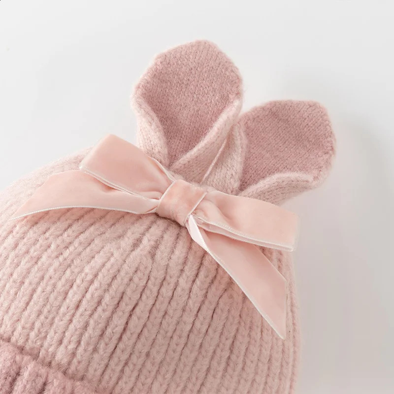 Dave Bella Winter Baby Hat Pink Ear Knit for Kids Warm Cap Girls Boys Windproof Beanies Infant DB4243031 241225