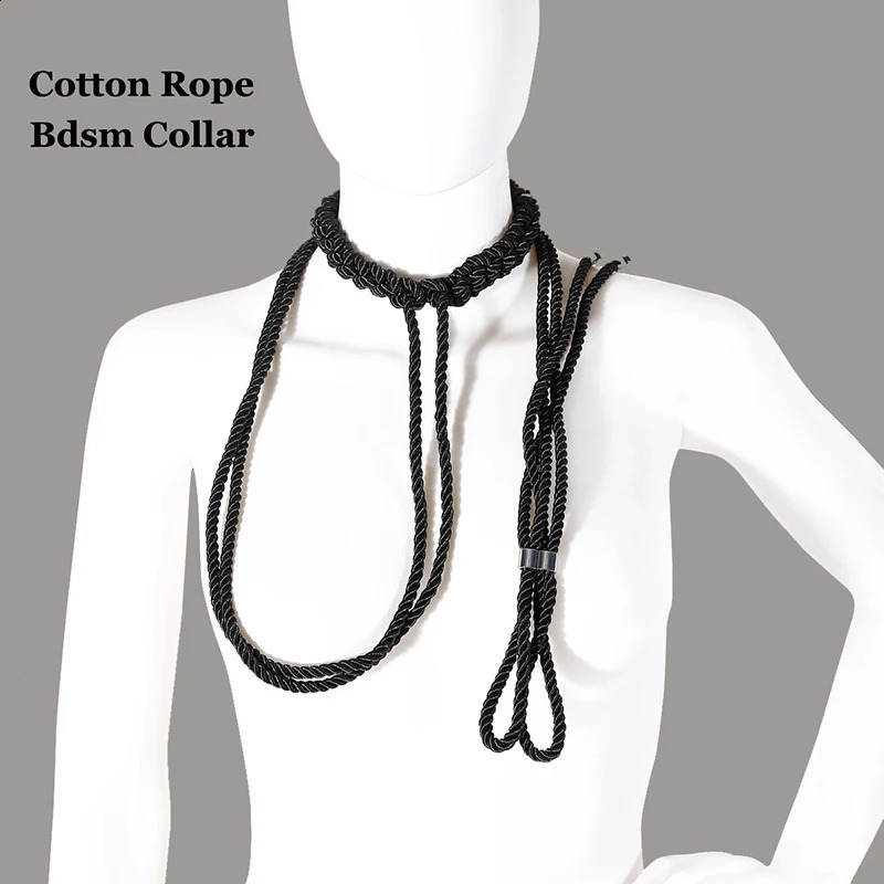 SM Slave Bondage Collar Sex Rope BDSM Bondage Neck Leash Traction Rope Bdsm Bondage Restraints Sex Toys For Woman Adult Couple 241226
