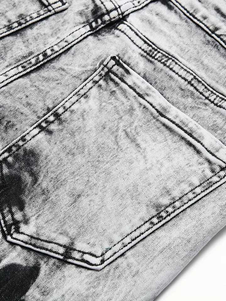 Summer new ultra-thin elastic mens shorts fashionable retro designed denim shorts streetwear 98% pure cotton cargo shorts mens W241226