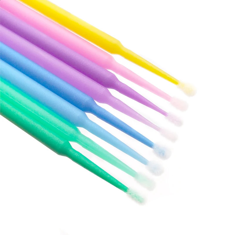 500/1000Pcs Wholesale MicroBrush Eyelashes Extension Individual Lash Removing Swab Micro Brush For Eyelash Makeup Tools 241226