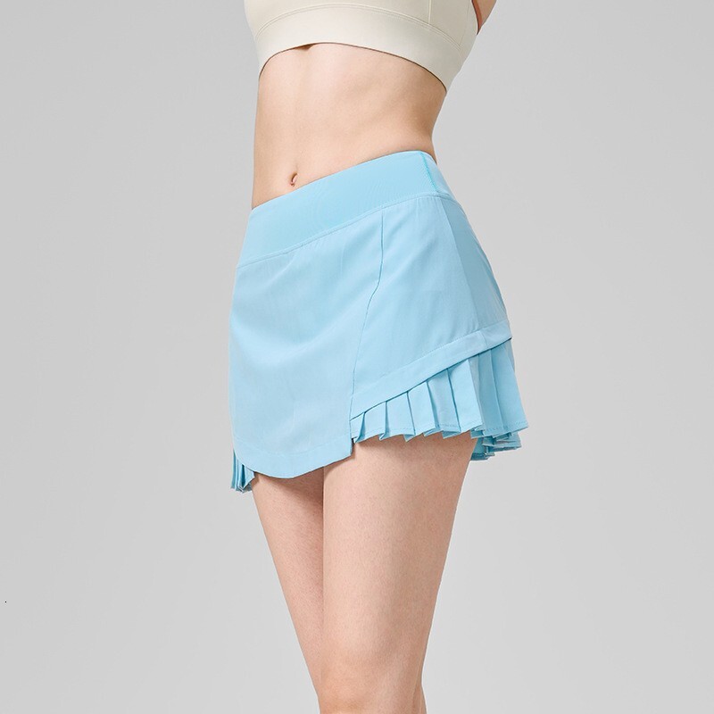 Women 2 In 1 Jogging Skirts High Waist Fiess Sport Skirt Yoga Tennis Golf Gym Running Sports Tight Shorts